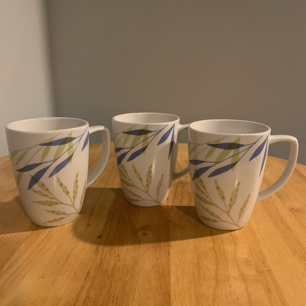 3 Corelle Coordinates Willow Breeze Coffee Cups